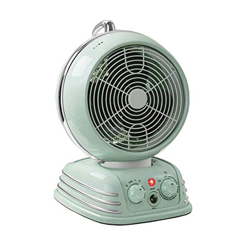 Tragbarer Heizlüfter, 2000 W, Retro, persönlicher energieeffizienter Heizstrahler mit Oszillation 90°, Kipp-Umkipp- und Überhitzungsschutz, 120 min
