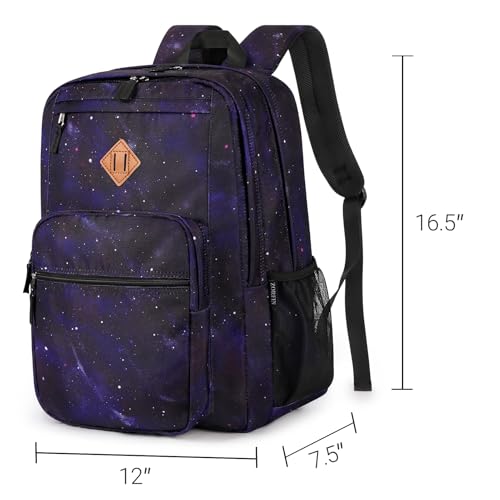 Image of ZORFIN 26L Backpack for College, and Travel: Water Resistant Bookbag - Night Sky