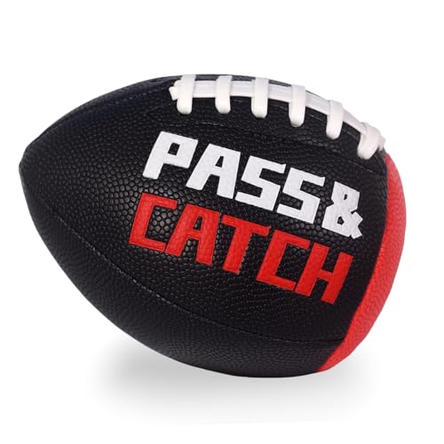 PassCatch Training Football, Peewee Size(Ages 3-9) Kids/Youth (Ages 7-13) Official Size(Ages 13+) Fatherless Bounce Back Leather Football Improving En