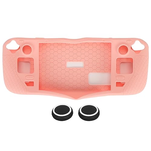 MOUMOUTEN Coque de protection pour console de jeu Steam Deck épaisse et résistante aux chocs avec design professionnel, matériau en silicone d'excellente qualité (rose)