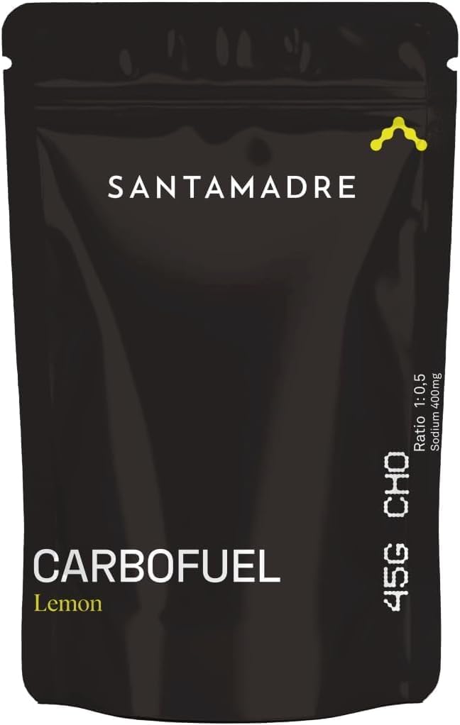SANTA MADRE | CARBOFUEL 45CHO | Sabor: Lemon | Bebida Carbohidratos | Bebida energética rica en carbohidratos y sales minerales para tomar durante el esfuerzo físico (Lemon (limón), 832g)