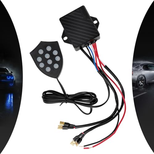 Bocina electrónica de 12V y controlador musical de 10 sonidos para coche 5