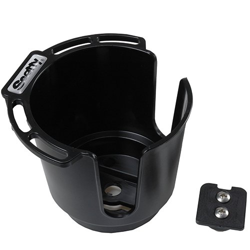 Scotty #310-BK Drink Holder with Bulkhead/Gunnel Mount (Black)
