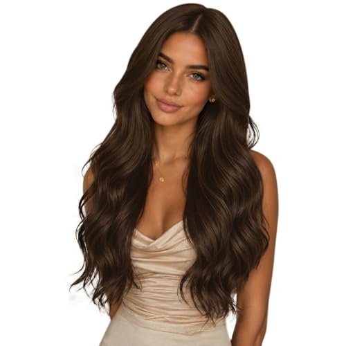 Image of Full Shine Injected Tape in Hair Extensions Human Hair, Invisible Seamless Tape in Extensions, 16 Inch 20pcs 40g, Color 4A Cool Medium Brown for Everyday Natural Volume and Seamless Blending