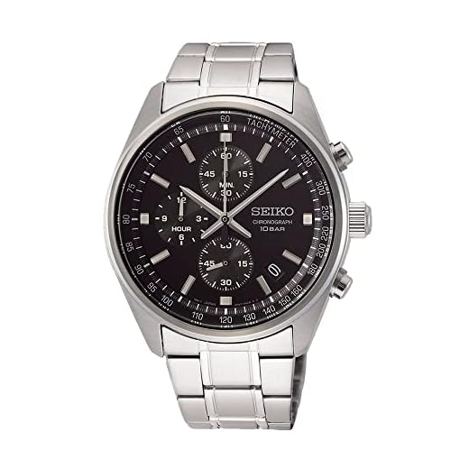 Seiko Reloj Analógico para Hombre de Cuarzo japonés con Correa en Acero Inoxidable SSB379P1
