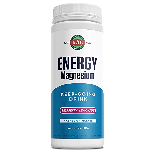 KAL Energy Magnesium Keep-Going Drink | Magnesium Malate 325mg | Healthy Metabolism & Stamina Support | 14.3oz, 90 Serv.