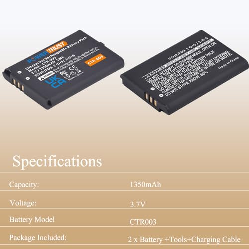 PowerTrust CTR-003 CTR 003 Rechargeable Battery Compatible with 2DS 3DS Console Battery - Thumbnail 2