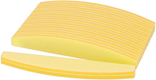 99nails 50 Stück Profi Buffer Nagelfeile Trapez Halbmondfeile Gelb Nagelstudio Buffer Feile 100/180 Körnung Profibuffer