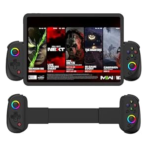 Game Controller voor iPad/Tablet, Mobiele Draadloze Gamepad voor iPhone Bluetooth RGB Telescopische Joystick voor Android/iOS/PC/Smartphones voor 13-25cm Perfect werkt voor Genshin, Direct