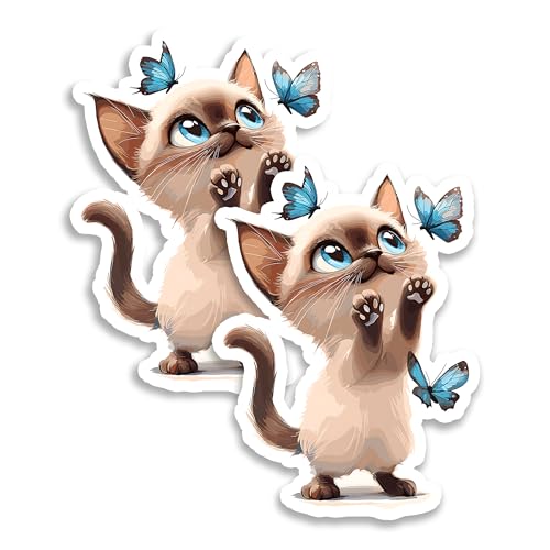 Imán Decorativo de Gato Siamés 4 Pulgadas Pack 2