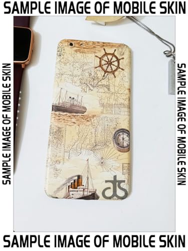 Image of AtOdds - Full Body Back Screen Guard Protector Film - Lamination Wrap Skin Sticker Compatible with REDMI 12 (5G) | Scratchproof Matte Finish (Design - Pirate Map)