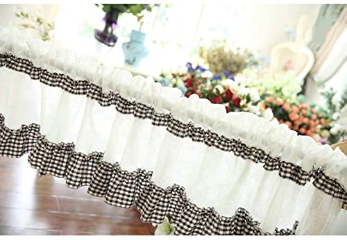 Media cortina cenefa brise-bise de estilo ocultant con medidas 200 × 60 cm para ventanas cortas 5