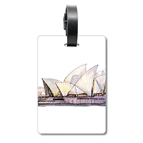 Étiquette bagage Sydney Opera House en finition premium pour sac de voyage