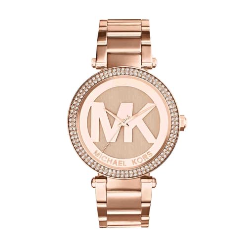 Michael Kors Parker Three-Hand Rose Gold-Tone Stainless Steel Women's Watch (Model: MK5865)