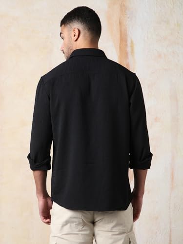 Image of High Star Men's Full Sleeve Double Pocket Shirt | Stylish Casual Shirt for Men | Trendy & Comfortable
