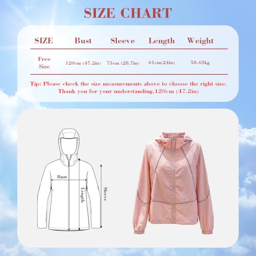 Image of Venzina UPF 50+ Women's Slim-Fit Sun Protection Hoodie -Lightweight & Breathable Summer Jacket with Reflective Trim, Adjustable Hem for Outdoor, Commute, Sport, Travel