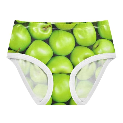 Cotton Girls Underwear Toddlers Fresh Green Apples Panties Little Girl Fun Briefs Undies Kids 2t