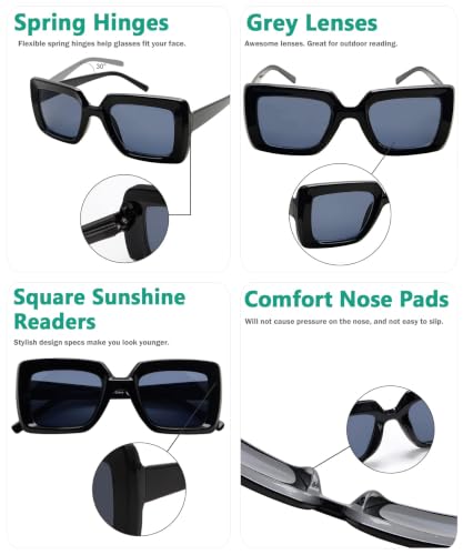 Image of Eyekepper Reading Glasses, Readers for Women, 0.75 Grey Stylish