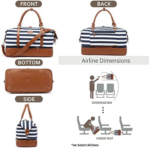 Weekender Bags for Women LOVEVOOK Canvas Overnight Bag Travel Bags for Women Carry on Weekend Duffel Bag Shoe Compartment 3 Weekender Bags for Women LOVEVOOK Canvas Overnight Bag Travel Bags for Women Carry on Weekend Duffel Bag Shoe Compartment