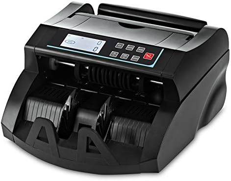 DOMENS Money Counter Machine UV/MG/IR/DD Counterfeit Detection Bill Counter, ADD+Batch Modes Portable Cash Counter,Value Count of US Dollar LCD Display with 2Years Warranty