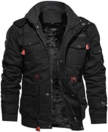 TACVASEN Men's Winter Jacket Fleece Lined Military Thick Coat