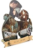 Partner Geschenk - Paar Kuss Holzbild Foto Geschenk personalisiert - Jahrestag Geschenke Für Sie, Personalisierte Geschenke, Fotomosaik, Liebesgeschenke Für Frauen, Ich liebe Dich