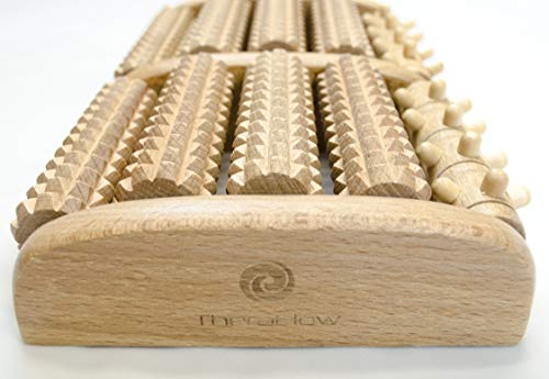TheraFlow Large Dual Foot Massager Roller. 2020 Updated Version. Relaxation, Foot Pain, Plantar Fasciitis & Stress Relief. Includes Full Laminated Chart & Instructions. New Rubber Grips. Gift Package
