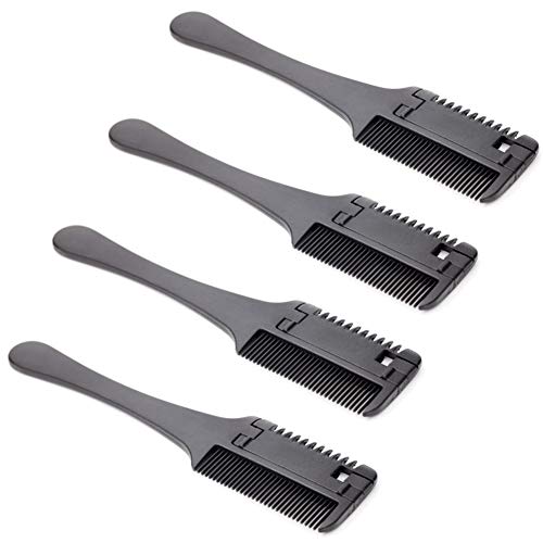Peine De La Maquinilla De Afeitar LLMZ 4 PCS Cuchillas Peine De Corte Cabello De Doble Cara Peine Para Corte Cabello Fino o Grueso, Peinado, Peluquería Cover