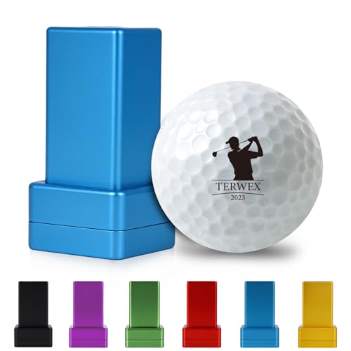Terwex Golf Ball Stamp Personalized, Waterproof Custom Golf Ball Stamp Marker, Mark Your Own Fun Monogram Golf Balls Stamper, Ideal Retirement Golf Gift Accessories for Men Dad Husband Boyfriend