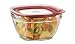 Rubbermaid Easy Find Lids Glass Food Storage Container, 11.5 Cup, Racer Red 2856007