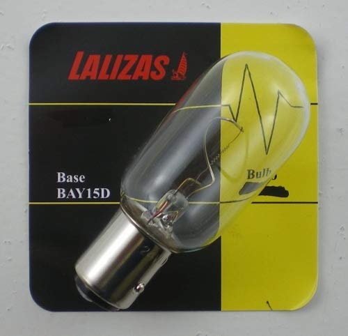 Lalizas Bay 15D Base Marine Navigation Light Bulb 12v/24v 10w/25w (12v 25w)