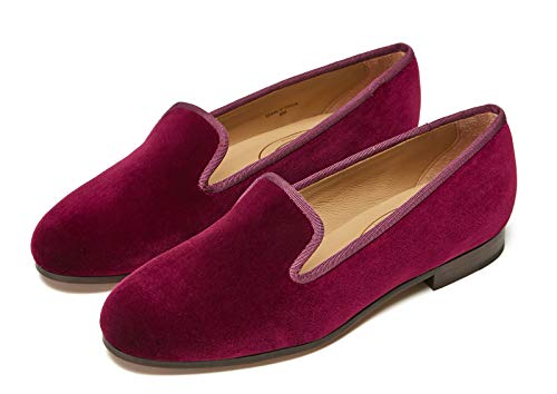 Image of Journey West Women's Velvet Loafer Flat with Embroidery Velvet Slippers