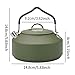 Aymzbd Camping Kettle Water Kettle Multifunctional Compact Water Pot Coffee Tea Pot for Hiking Boiling Water Fishing Outdoor Sports, Green