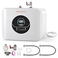 GEARPASS 4 Gallons Electric Mini Tank Water Heater 120V 1500W, Small Under Sink Water Heater, Adjustable 55–145°F, Fast Heating, CSA Certified, Wall or Floor Mount for Kitchen, Bathroom, RV