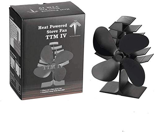 image for THE THREE MUSKETEERS III M Heat Powered Wood Stove Fan with 4-Blade, Q