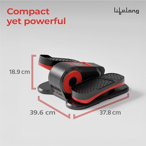 Image of Lifelong Under Desk Elliptical Machine | Quiet & Portable Seated Pedal Exerciser | 12 Adjustable Speeds, LCD Display & Remote Control | Low-Impact Leg Exerciser for Home, Office & Rehab