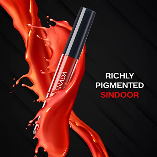 Image of FACESCANADA Liquid Sindoor - Red, 2.5 ml | Highly Pigmented Rich Color | Quick Drying & Long Lasting | Velvet Matte Finish | Water-Proof | Smudge-Proof | Crease-Proof | Sponge Tip Applicator
