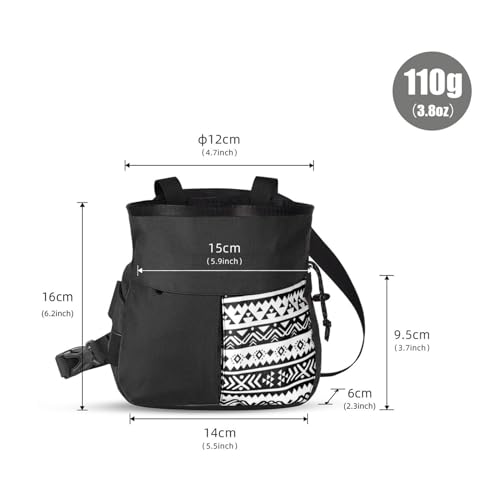 Funda impermeable para levantamiento de pesas y boulder con espacio amplio para magnesia 5