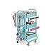Recollections Gramercy Cart, Teal – 3 Tier Rolling Cart with 10 Storage Accessories for Craft Storage and More