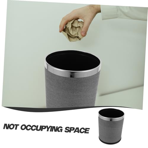 Cubo de basura de cuero PU Alipis con diseño retro sofisticado 3