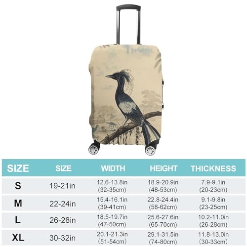 Travel Luggage Cover Suitcase Protector Blue And White Bird Elastic Washable Suitcase Cover Anti-scratch Spandex Baggage Covers Fits 18-32 Inch Luggage2