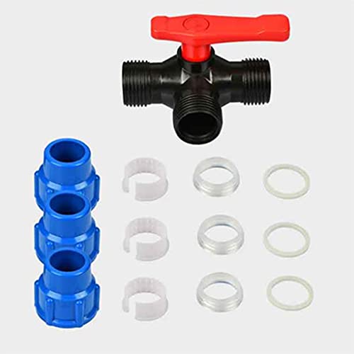 Válvula de bola de tres vías con accesorios de conexión rápida para un control eficiente del flujo de agua en sistemas de jardín y fontanería