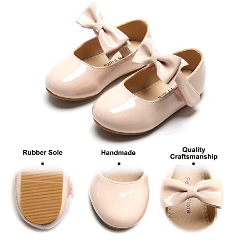 Image of Felix & Flora Toddler Flower Girl Dress Shoes - Girl Ballet Flats Party School Shoes Wedding