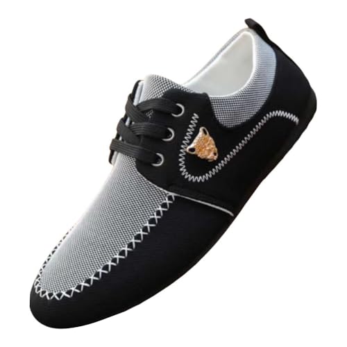 Men Casual Canvas Shoes Men's Flat Jogging Driving Shoes