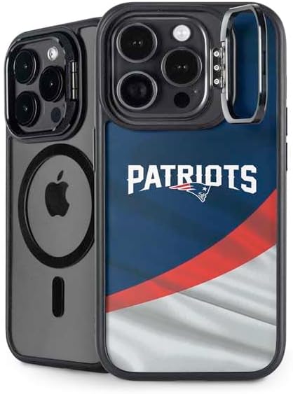 Skinit Kickstand Phone Case Compatible with iPhone 15 Pro Max - Officially Licensed NFL New England Patriots Design