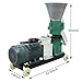 PreAsion Animal Pellet Feed Mill Machine Pellet Fodder Press Pelletizer for Farm Animal with 2 Rollers 6MM Holes Plate 3KW 220V