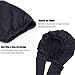 Bonnet for Sleeping 2 in 1 Long Braids Protection & UV Shield,Breathable & Water-Resistant for Sleeping Women (Black)