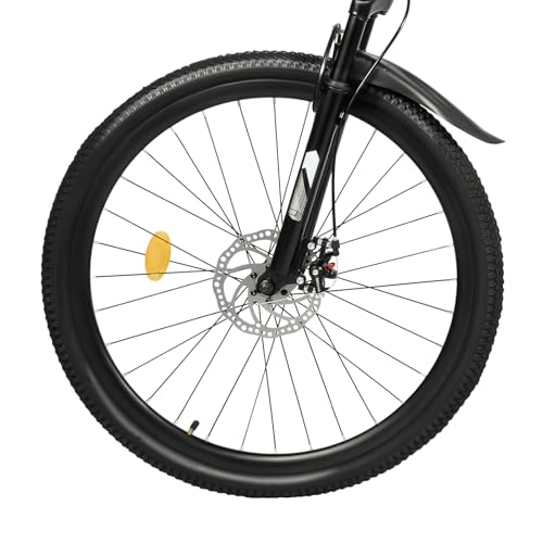 26 pulgadas 21 velocidad plegable bicicleta de montaña pancarta rueda de grabación, con guardabarros y suspensión completa, bicicletas con freno de disco, ruedas de goma, soporte para tazas