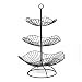 3-piętrowy koszyk owocowy z przodu przód lotos duże metalowe łożysko owocowe przekąski Housewares,Black
