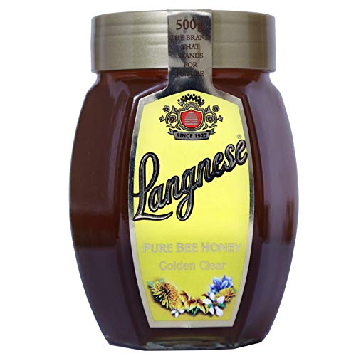 Langnese 100% Pure Golden Clear Honey, 500 g, Raw Bee Honey from Langnese Germany